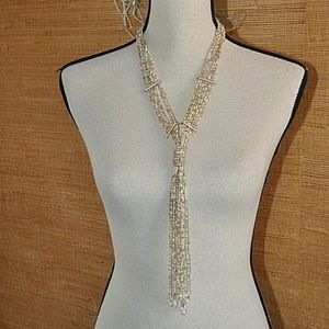 Chicos Aurora Tassel Beaded Necklace NWT